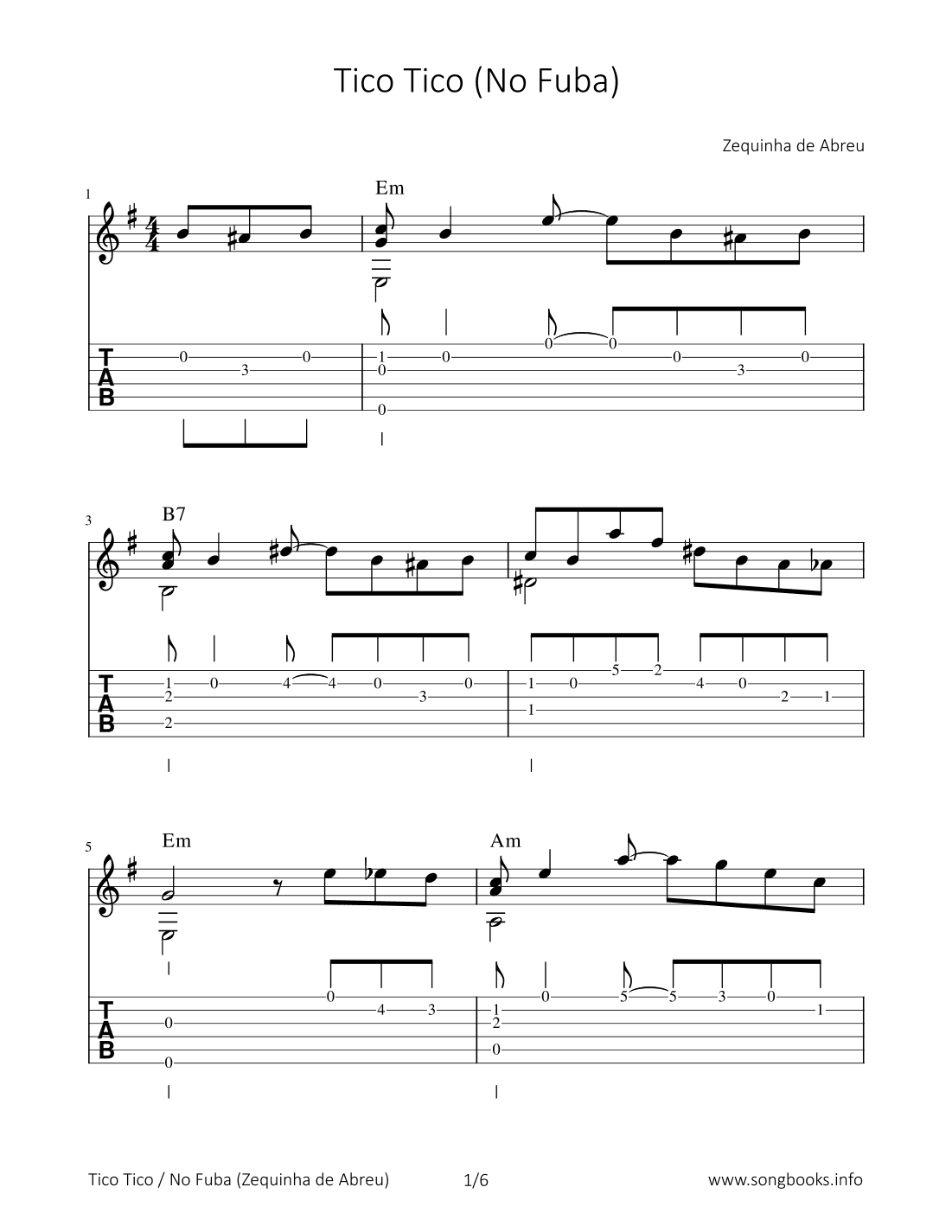 Tico Tico (No Fuba) (arr. Bettina Schipp)