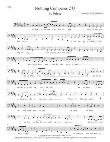 Nothing Compares 2 U (arr. Kevin Busse)