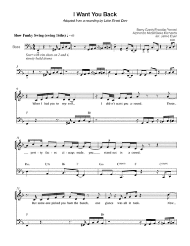 I Want You Back (arr. Jamie Dyer)