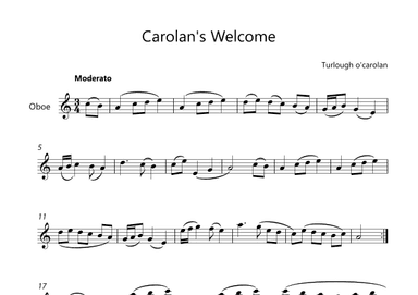 Carolan's Welcome - Oboe Lead Sheet (arr. Victor Araújo)