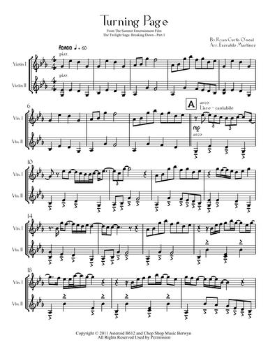 Turning Page (arr. Everaldo Martinez)
