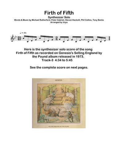 Firth Of Fifth (arr. Voys)