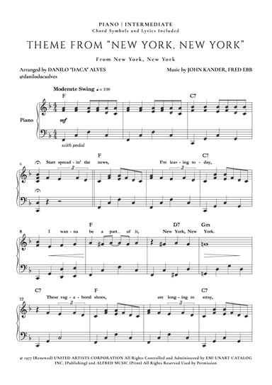 Theme From "new York, New York" (arr. Danilo "Daca" Alves)