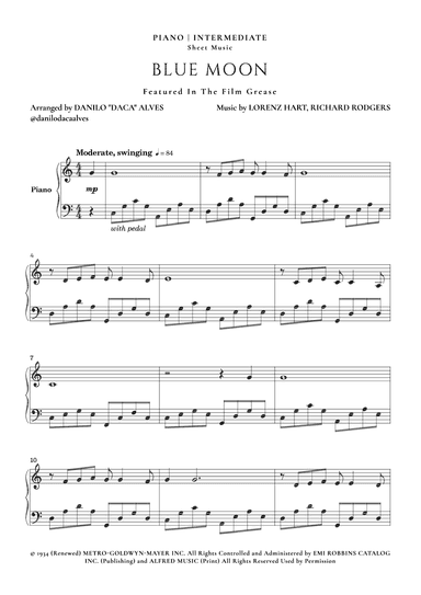 Blue Moon (arr. Danilo "Daca" Alves)