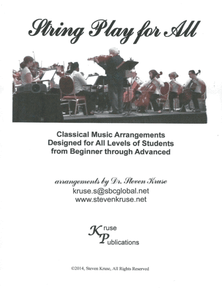 Carol of the Bells for Violin Ensemble of four parts, on different ability levels, from pre-Twinkle (arr. Steven Kruse)