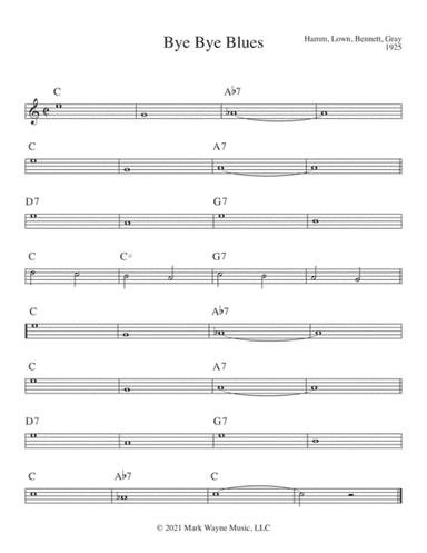 Bye Bye Blues (arr. Mark W. Huxhold)