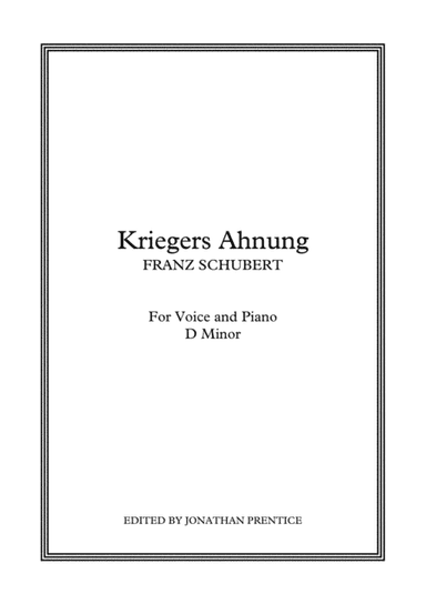 Kriegers Ahnung (D Minor) (arr. Jonathan Prentice)