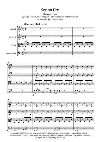 Sex On Fire (arr. Alex Phillips-Yates)