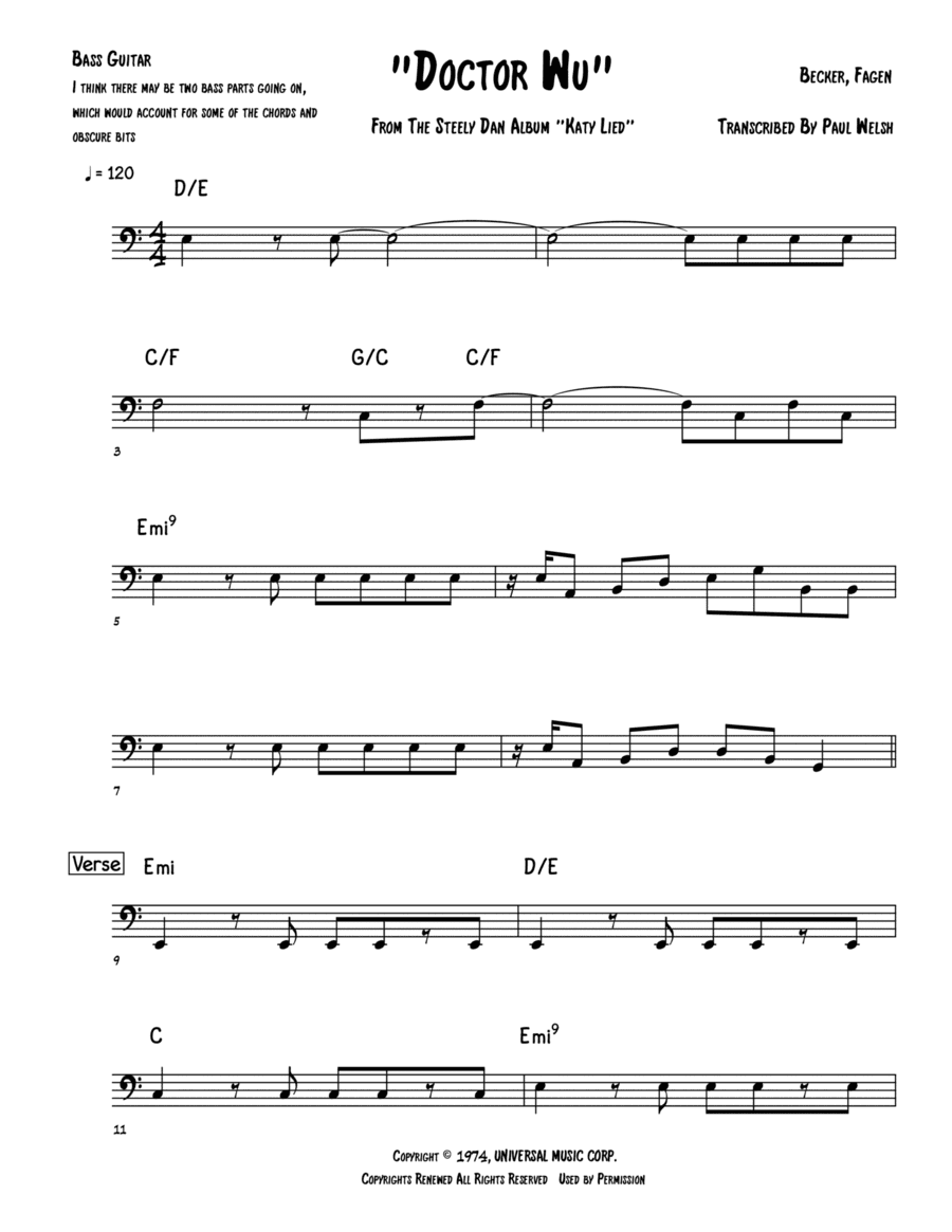 Doctor Wu (arr. Accubass)