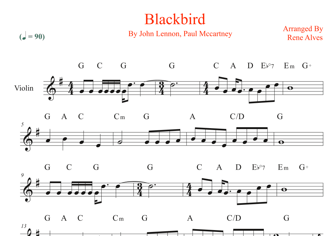 Blackbird (arr. Rene Alves)