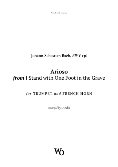 Arioso by Bach for Trumpet and French Horn (arr. Ander)