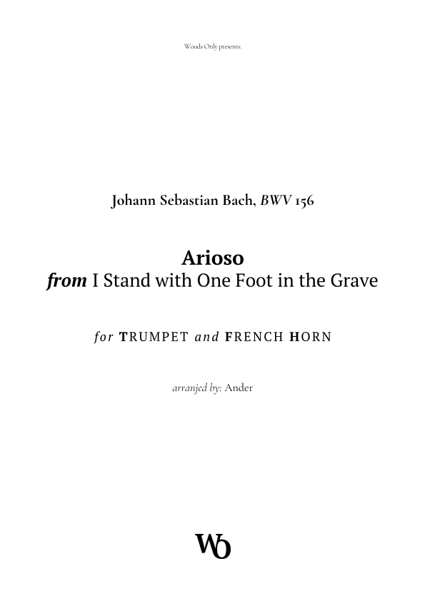 Arioso by Bach for Trumpet and French Horn (arr. Ander)