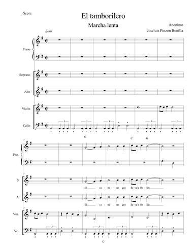 El tamborilero (arr. Joseluis Pinzon Bonilla)