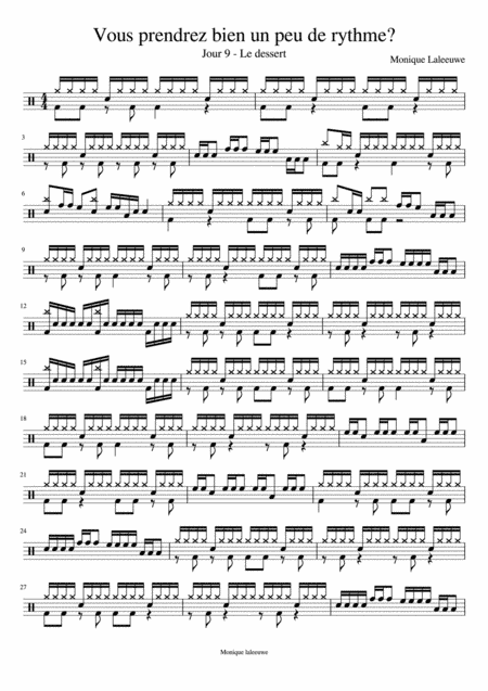 Vous prendrez bien un peu de rythme? Menu 9 complet et bass track with drums 3 tempi