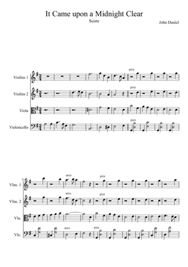 It Came Upon a Midnight Clear, Score and Parts (arr. John W. Daniel)