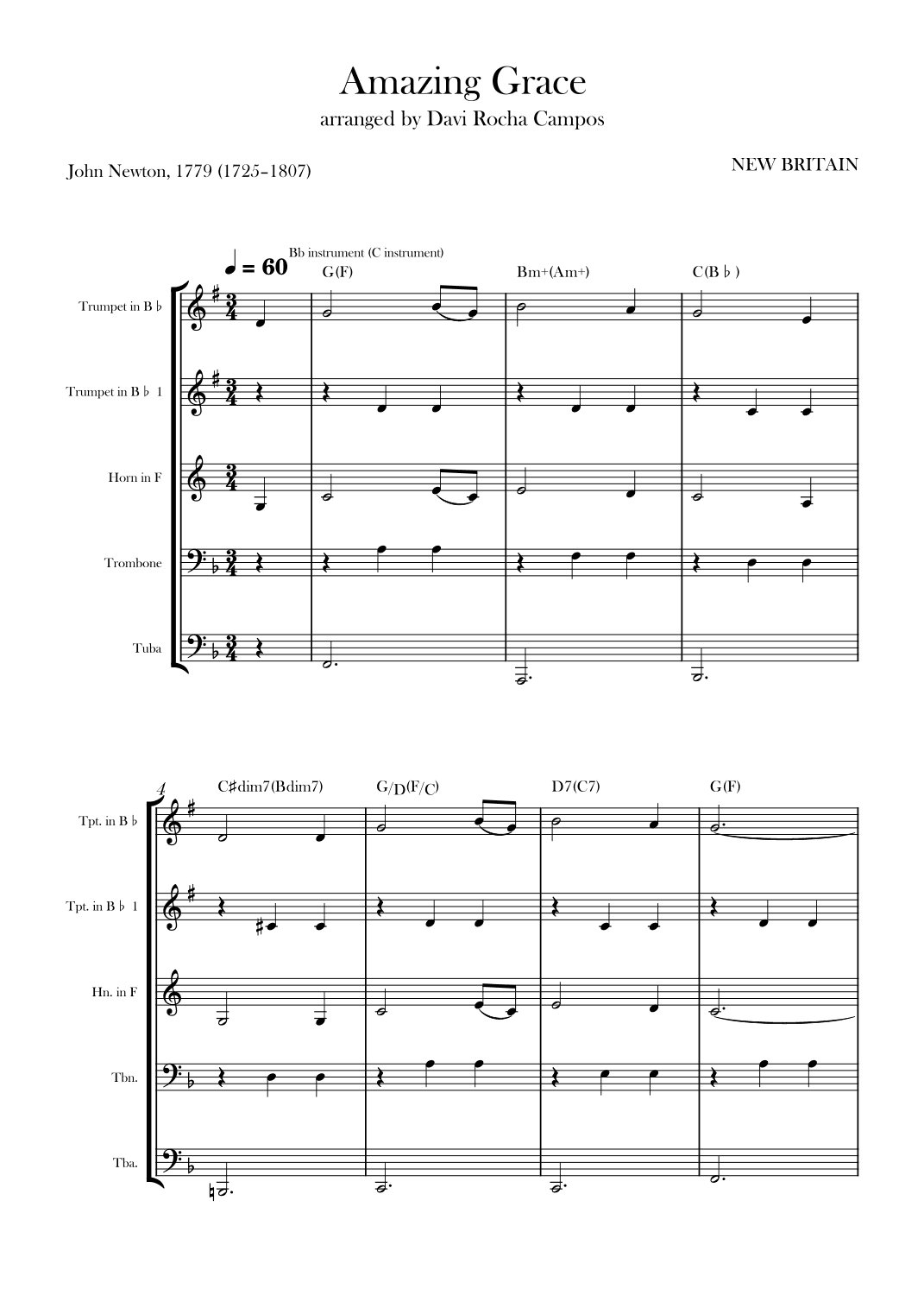 Amazing Grace (arr. Davi Rocha Campos)