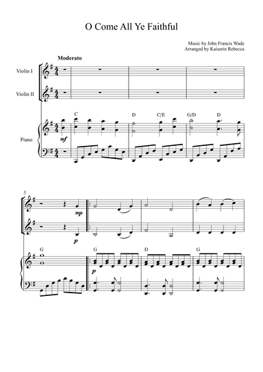 O Come All Ye Faithful (arr. Kaiserin Rebecca)