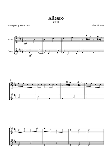 Allegro K1b (arr. André Nusa)