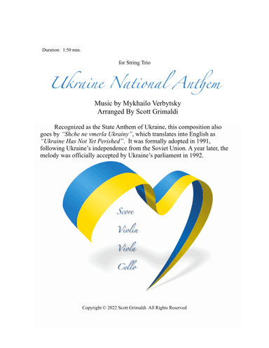 Ukraine National Anthem (arr. Scott Grimaldi)