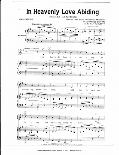 In Heavenly Love Abiding (arr. Patricia Hurlbutt)