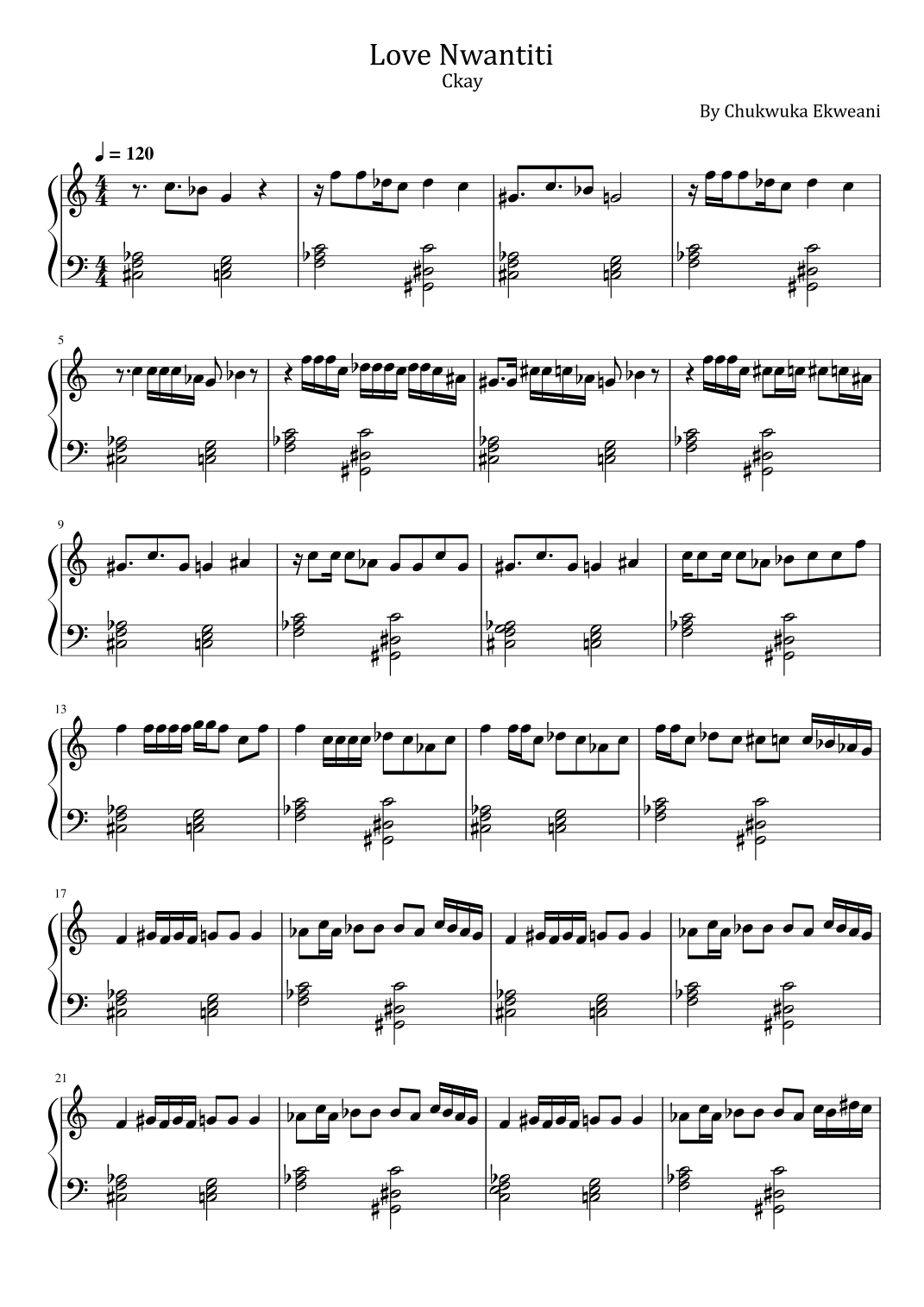 Love Nwantiti (ah Ah Ah) (arr. poon)