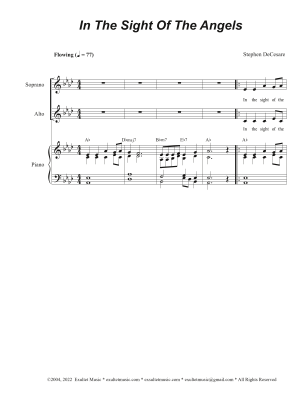 In The Sight Of The Angels (Vocal Quartet - (SATB)