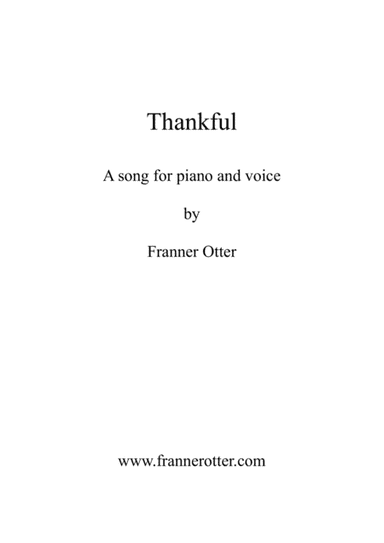 Thankful by Franner Otter - solo vocal and easy piano