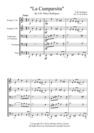 La Cumparsita (arr. Daniel de la Rosa Oliva)