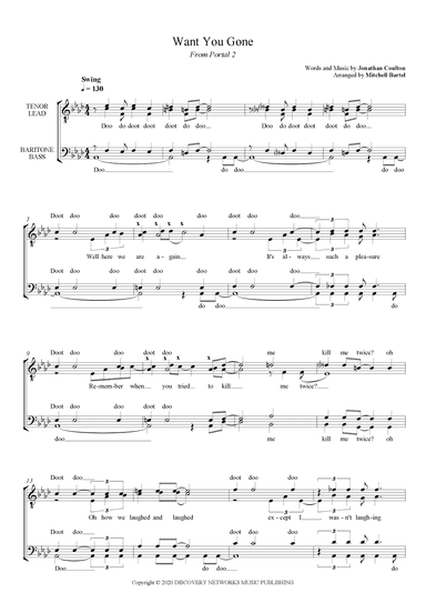 Want You Gone (arr. Mitchell Bartel)