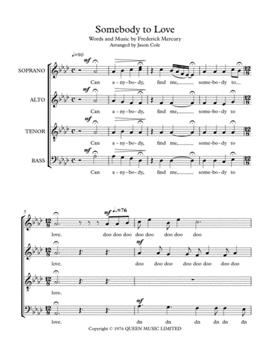Somebody To Love (arr. Jason Cole)
