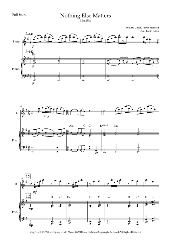 Nothing Else Matters (arr. Fabio Britto)