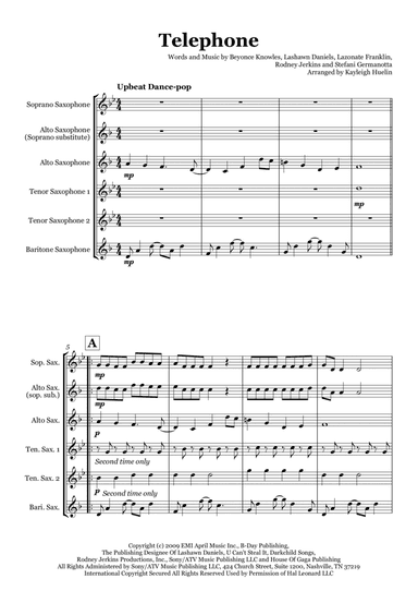 Telephone (feat. Beyonce) (arr. Kayleigh Huelin)