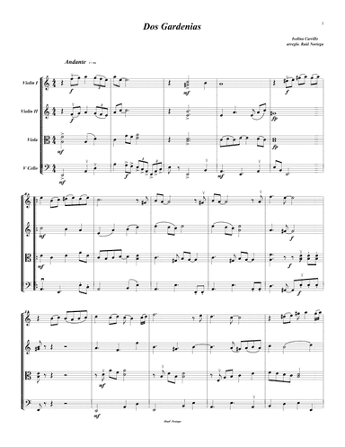 Dos Gardenias (arr. RAUL NORIEGA)