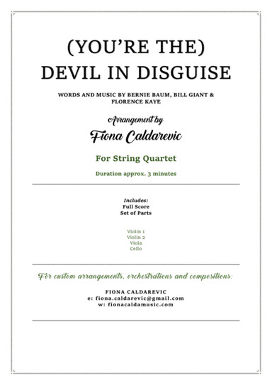 (you're The) Devil In Disguise (arr. Fiona Caldarevic)