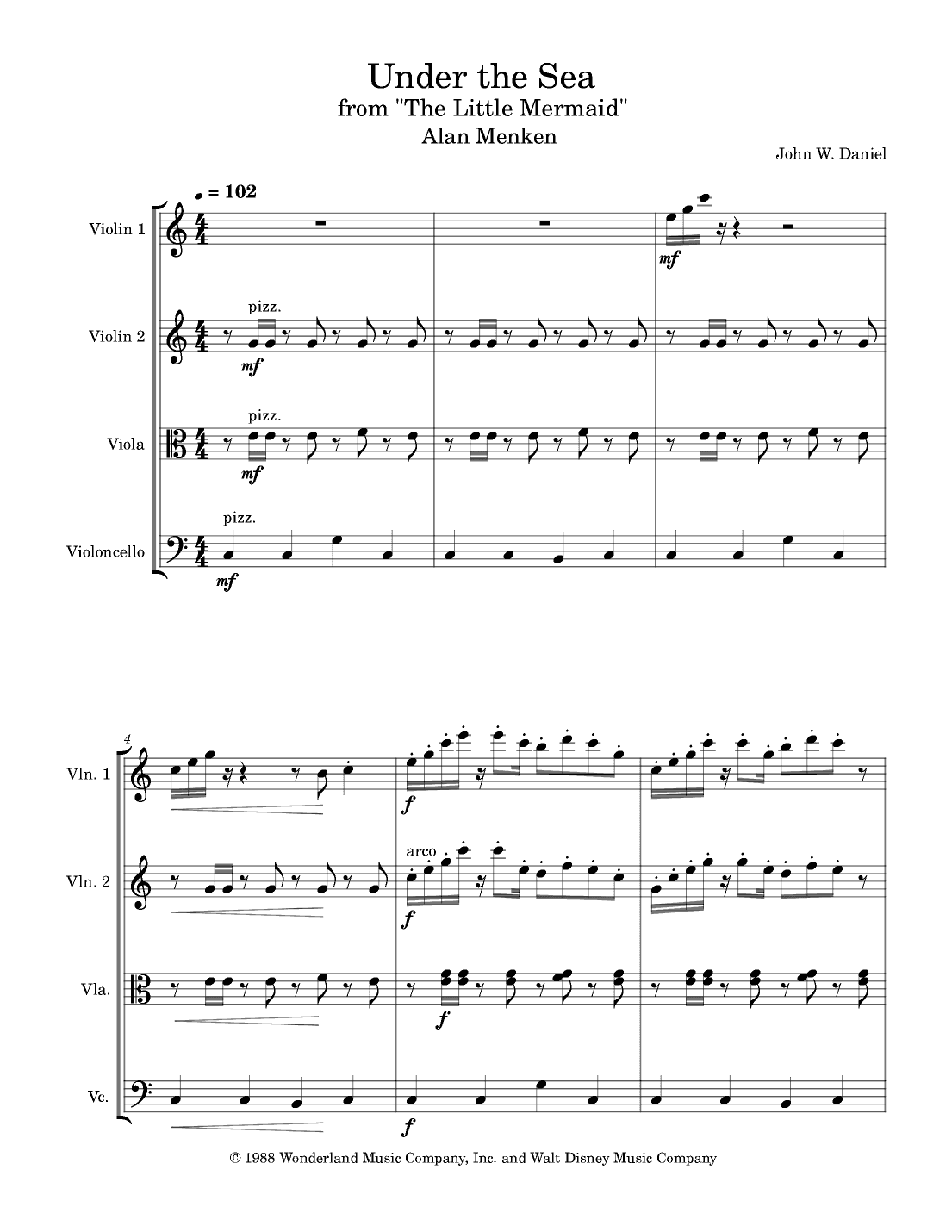 Under The Sea (arr. John W. Daniel)