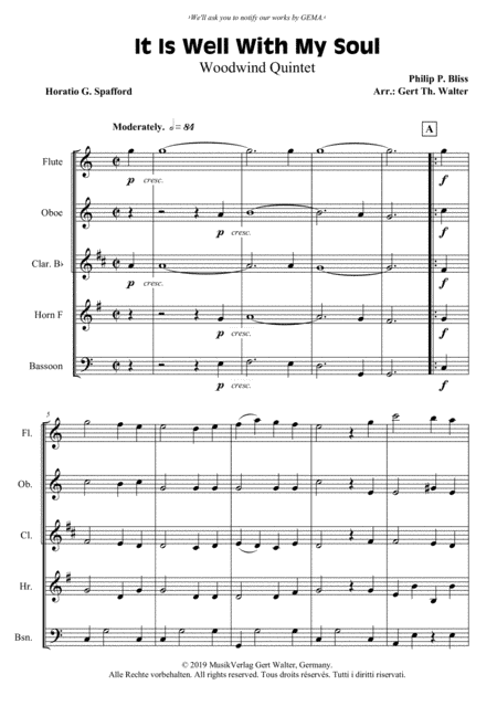 It Is Well With My Soul (arr. Gert Th. Walter)