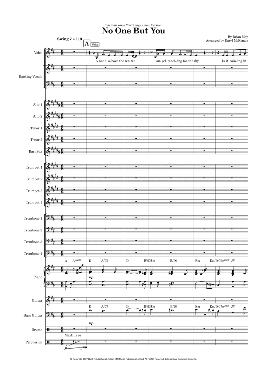 No One But You (arr. Daryl McKenzie)