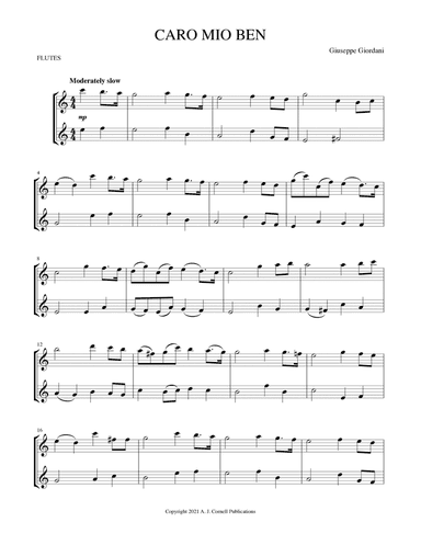 Caro mio ben (arr. Mark Phillips)