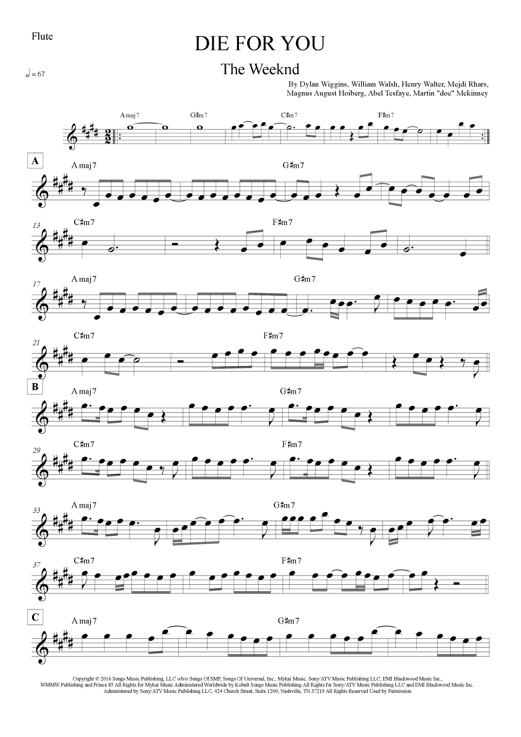 Die For You (arr. Leo Silva)