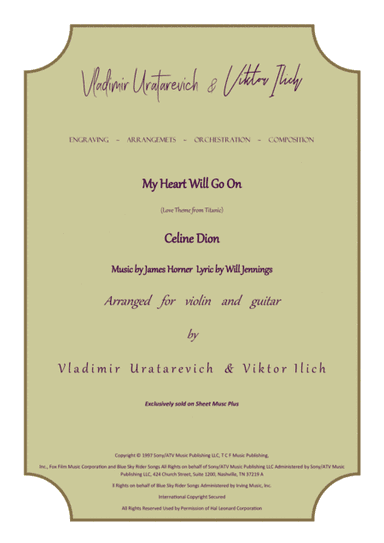 My Heart Will Go On (Love Theme from Titanic) (arr. Vladimir Uratarevich, Viktor Ilich)