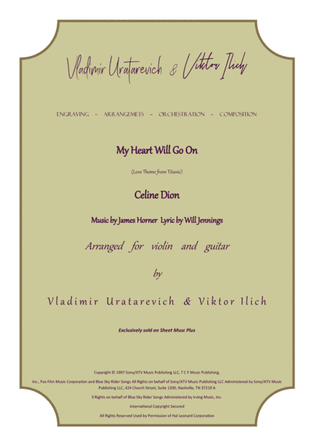 My Heart Will Go On (Love Theme from Titanic) (arr. Vladimir Uratarevich, Viktor Ilich)