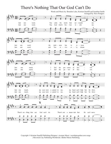 There's Nothing That Our God Can't Do (arr. Ross Rodgers)