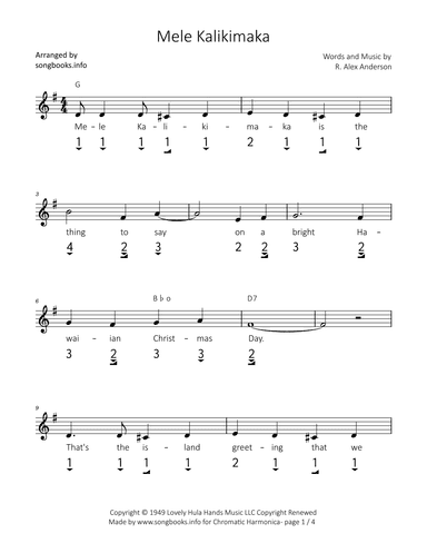 Mele Kalikimaka (arr. songbooks.info)
