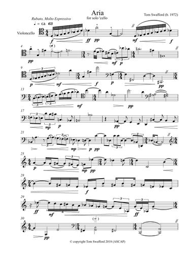 Aria for solo cello