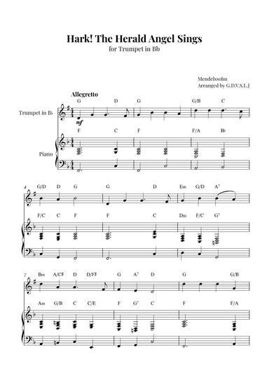 Hark! The Herald Angel Sings (arr. G.D.V.S.L.J)
