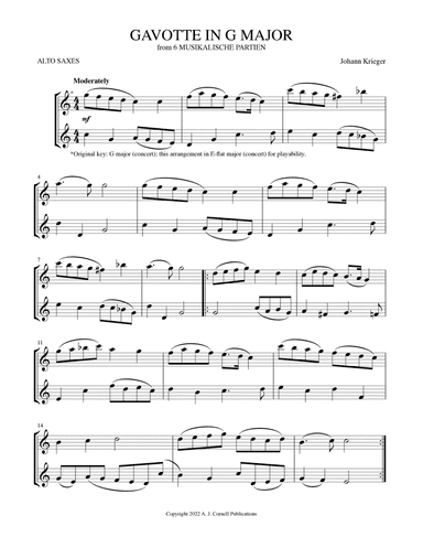 Gavotte in G Major (from 6 Musikalische Partien) (arr. Mark Phillips)