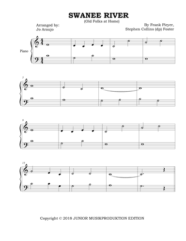 SWANEE RIVER (Old Folks at Home) (arr. Jo Araujo)