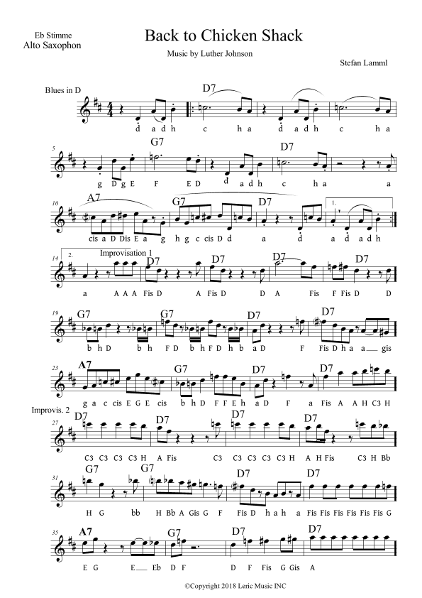 Back At The Chicken Shack (arr. Stefan Lamml)