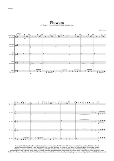 Flowers (arr. Langanho)