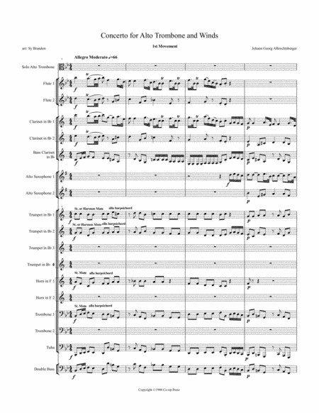 Concerto for Alto Trombone and Winds (arr. Sy Brandon)